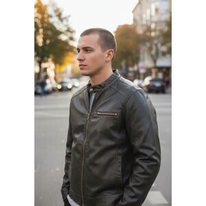 Decoded Men's Faux Leather Jacket XXL